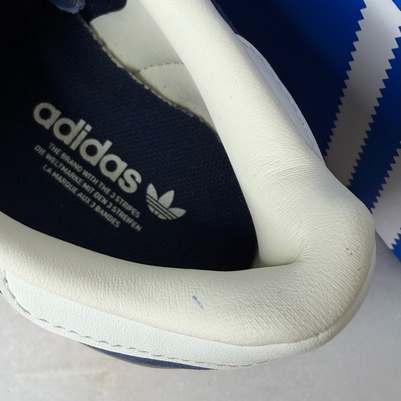 Adidas Gazelle Indoor Night Indigo Off White Gold Gum Sole Women’s 6.5 NWT - Picture 12 of 12